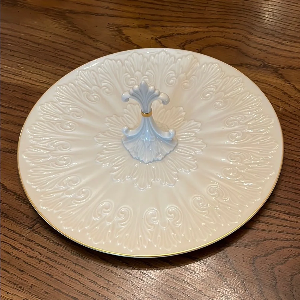 Lenox Cream‎ and Gold Ceramic Serving Platter